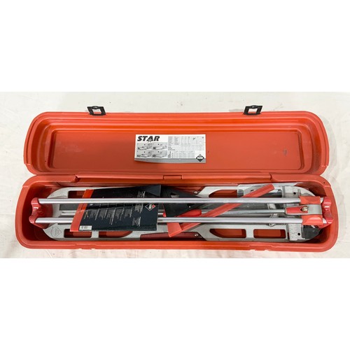 576 - STAR-60-N PLUS CERAMIC TILE CUTTER IN FITTED CASE, APPEARS TO HAVE HAD LITTLE OR NO USE