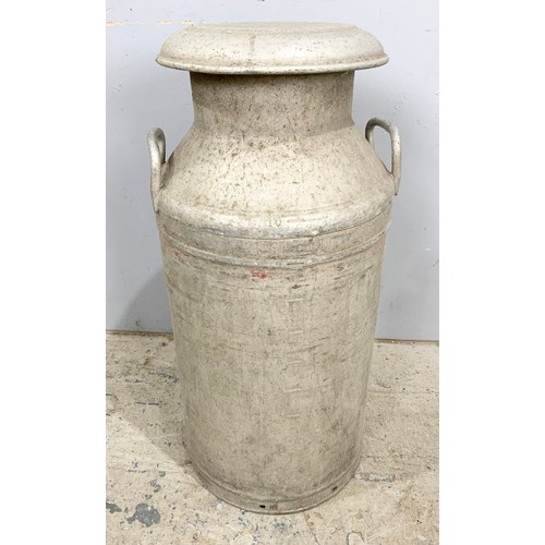 554 - ALUMINIUM MILK CHURN74cm TALL