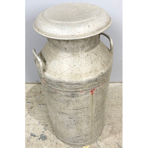 554 - ALUMINIUM MILK CHURN74cm TALL