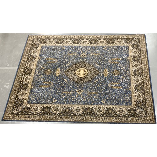 803 - LARGE BLUE GROUND CARPET / RUG 322cm x 280cm