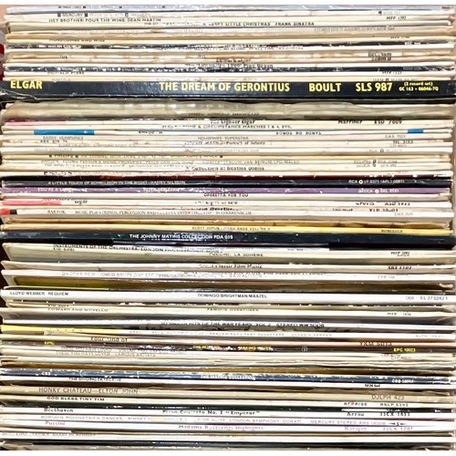 375 - BOX OF VINYL LP RECORDS INC. CLASSICAL, EASY LISTENING, HUMOUR AND SOME 60’S AND 70’S ROCK AND POP