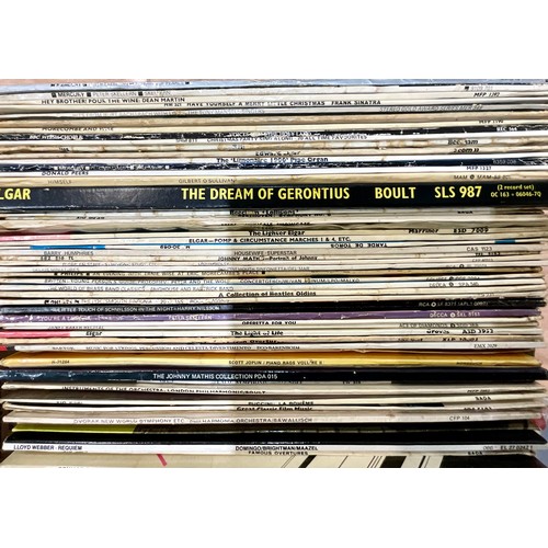 375 - BOX OF VINYL LP RECORDS INC. CLASSICAL, EASY LISTENING, HUMOUR AND SOME 60’S AND 70’S ROCK AND POP