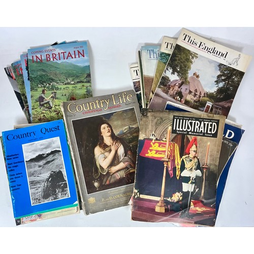 111 - VINTAGE MAGAZINES INC. THIS ENGLAND, IN BRITAIN, COUNTRY LIFE, COUNTRY QUEST AND ILLUSTRATED LONDON ... 