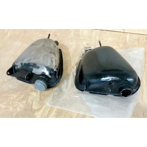 528 - TWO MOTORCYCLE OIL TANKS