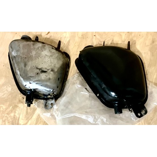 528 - TWO MOTORCYCLE OIL TANKS