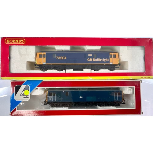 483 - 2, CLASS 73 LOCOMOTIVES, LIMA 73121 BR BLUE & HORNBY R2654 GBRF 73204 JANICE, BOX ADVISES DCC READY