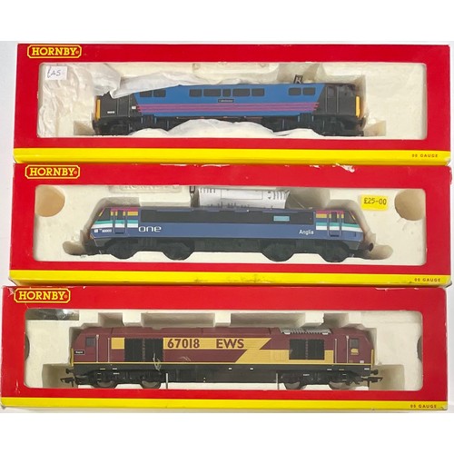 484 - 3 BOXED HORNBY LOCOMOTIVES, : R2242 86245 CALEDONIAN, R2473 90003 ONE LIVERY (PANTOGRAPH A/F). & R27... 