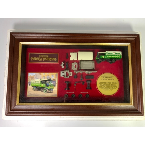 121 - MATCHBOX LIMITED EDITION YORKSHIRE STEAM WAGON 08528 FRAMED MODEL & BREAKDOWN OF COMPONANTS