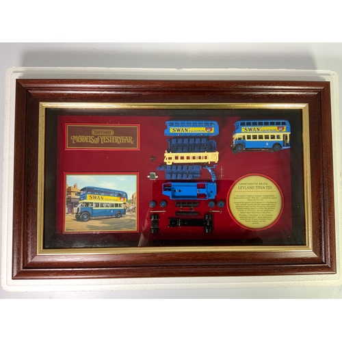 122 - ORIGINAL BOXED MATCHBOX FRAMED LEYLAND TITAN TD1 BUS, MODEL & EXPANDED COMPONENTS