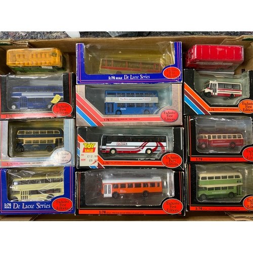 138 - TRAY OF 10 EFE BUSES & COACHES PLUS BLACKPOOL TOWER BUS RM, & LT RM. BOTH BUBBLE PLASTIC BOXED