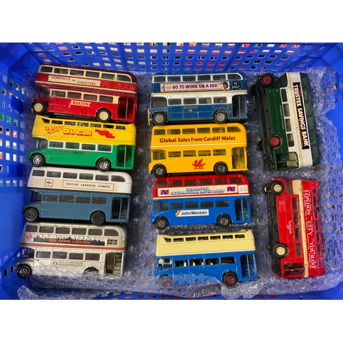 158 - COLLECTION OF 35 U/B MOSTLY CORGI RM & RT BUSES, VARIED LIVERIES & TYPES