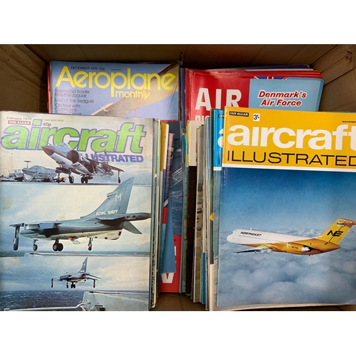 233 - AVIATION INTEREST, QTY OF IAN ALLAN ABC SPOTTERS BOOKS, MILITARY & CIVILIAN, PLUS BOX OF AVAITION BO... 