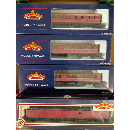 471 - 00 GAUGE LMS ROLLING STOCK, 7 BOXED COACHES : HORNBY R4095A 68’ DINING CAR 228, BOXED UNNUMBERED LMS... 