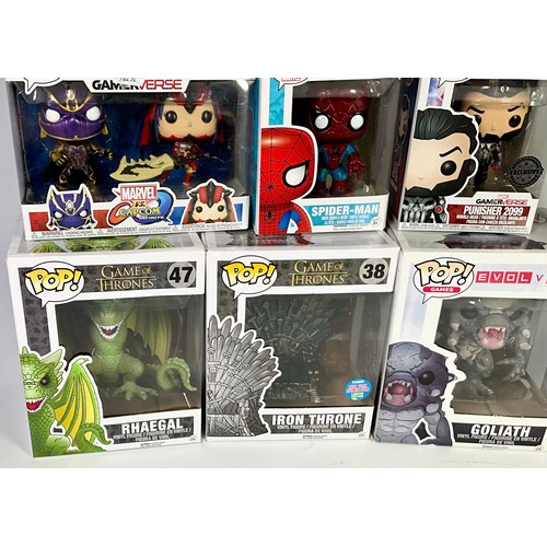 52 - QUANTITY OF BOXED FUNKO POP! COLLECTABLE FIGURINES INC. MARVEL, GAME OF THRONES, STAR WARS, 007 CHAR... 