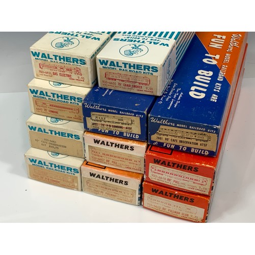 283 - AMERICAN RAILROAD COACHING STOCK, WALTHERS, 11 COACHING STOCK KITS., ASSORTED RAILROADS