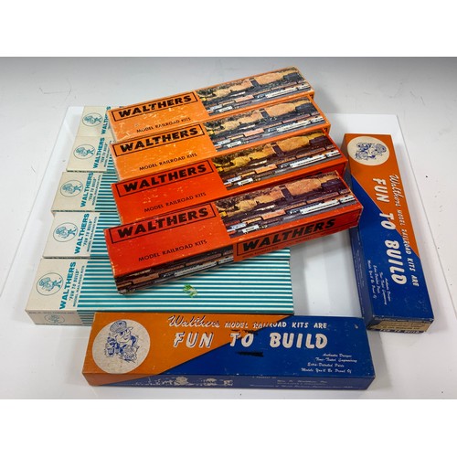 283 - AMERICAN RAILROAD COACHING STOCK, WALTHERS, 11 COACHING STOCK KITS., ASSORTED RAILROADS