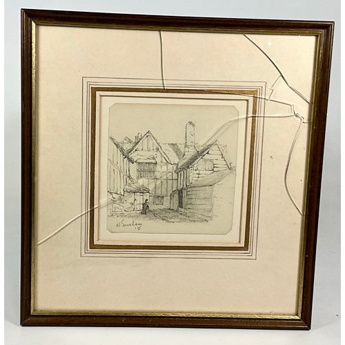 58 - OLIVER BAKER, 7 FRAMED PENCIL DRAWINGS/ ENGRAVINGS 1 AF (7)