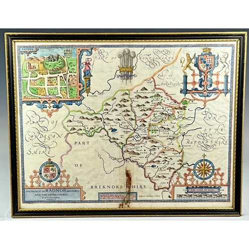 66 - FRAMED MAP OF RADNOR 52 x 40 cm