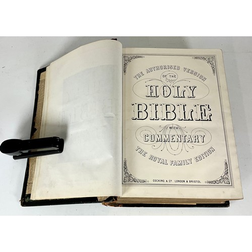 80 - VERY LARGE FAMILY BIBLE WITH ENGRAVINGS