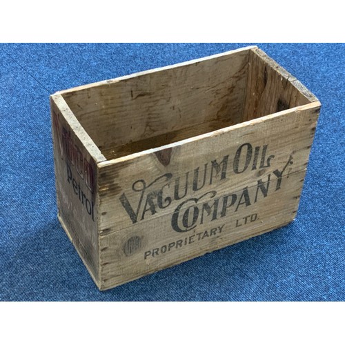 8 - MOTORING INTEREST, A SCARCE VACUUM OILS COMPANY PROPRIETARY LTD WOODEN CRATE.