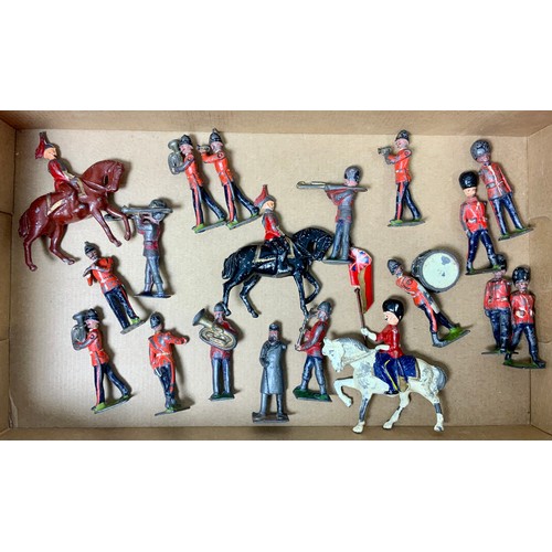 93 - BRITAINS  OR SIMILAR MILITARY FIGUES & HORSES, MILITARY BAND