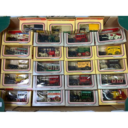 116 - LLEDO, 35 EARLY, MOSTLY HORSE DRAWN COLLECTION MODELS, TRAMS, DAIRY CARTS & BUS