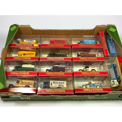 114 - MATCHBOX, 14 PLASTIC BOXED MODELS OF YESTERYEAR, COMMERCIALS & STEAM LORRIES