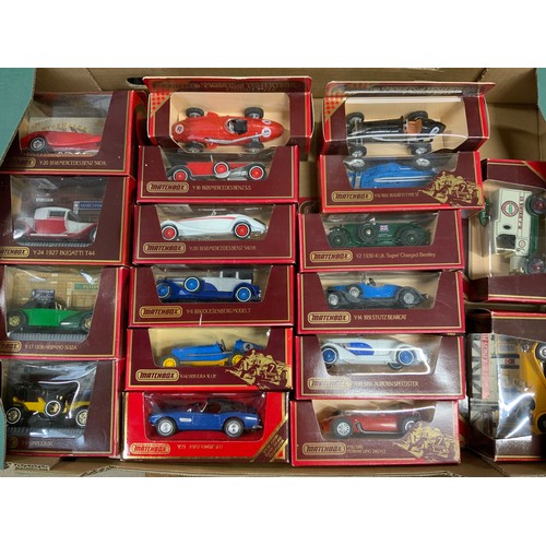 109 - DIECAST, 18 RED BOXED MODELS OF YESTERYEAR, MOSTLY CARS