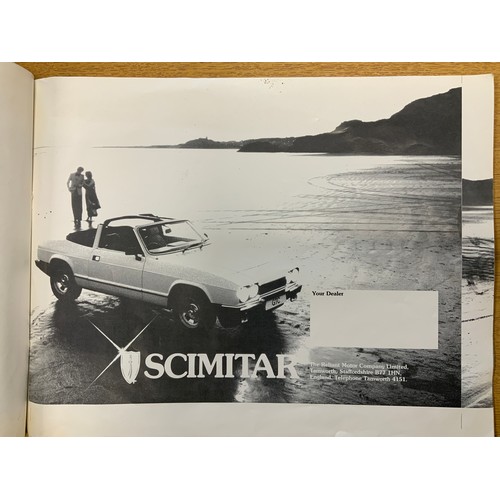 32 - SCIMITAR, RELIANT MOTOR COMPANY LIMITED BROCHURE & PROMOTIONAL PICTURES