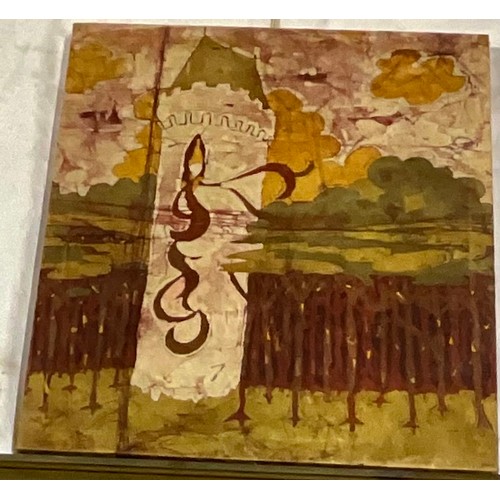 63 - SIX LARGE BATIKS AND A TAPESTRY, LARGEST OVERALL FRAME SIZE 97 x 67cm (7)