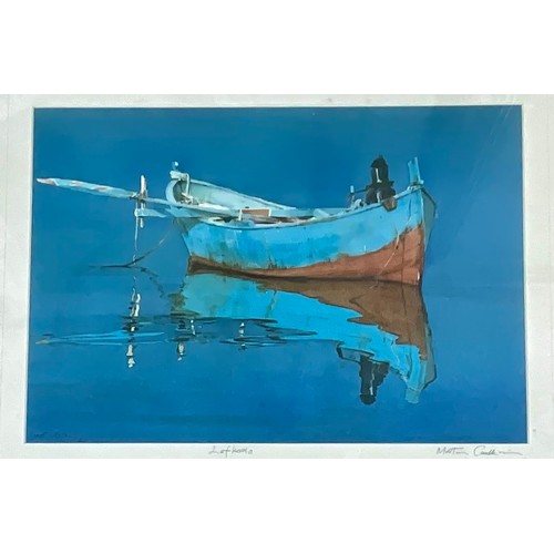 42 - FOUR VARIOUS PRINTS INC. GREENWOOD ‘LATE LIGHT’ NO. PRINT #23/150, MARTIN CAULKIN ‘LEFKADA’ SIGNED I... 