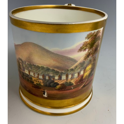 177 - 3 19TH CENTURY TANKARDS WITH MALVERN SCENES  DECORATION 2 WITH CHAMBERLAIN'S WORCESTER  BACKSTAMPS T... 