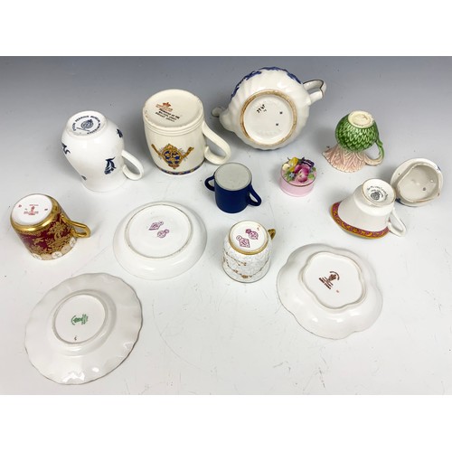 191 - ROYAL WORCESTER CUP & SAUCER, A ROYAL CROWN EXAMPLE, ROYAL WORCESTER TEAPOT ETC