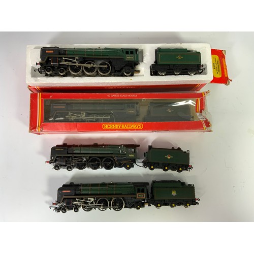 450 - HORNBY, 4 BRITANNIA LOCOMOTIVES, 2 PART BOXED, 2 U/B, : 70004, 70038, 70052 & 70000