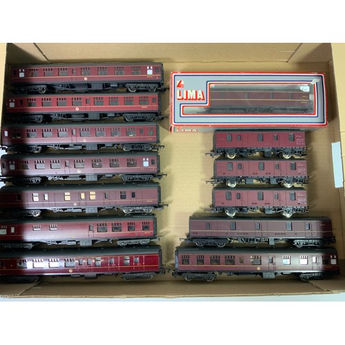 446 - LIMA 12 U/B & 1 BOXED LMR MK1 COACHES, BSK, CCT, SK RMB, GUV, A TIDY RAKE