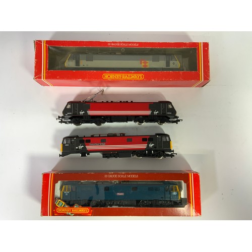 453 - ELECTRIC LOCOMOTIVE SELECTION, HORNBY BOXED R586 CLASS 90, 90042 RAILFREIGHT, R360 HORNBY 86219 BR B... 