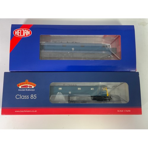 498 - BACHMANN CLASS 85, BR BLUE, E3056 MODEL 31-677, 21 DCC READY, & HELJAN BR CLASS 86 E3114, ELECTRIC B... 