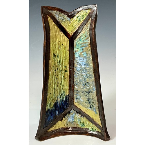 232 - MARK HARRIS STUDIO POTTERY VASE, APPROX. 35 cm, INSCRIBED MARK TO BASE