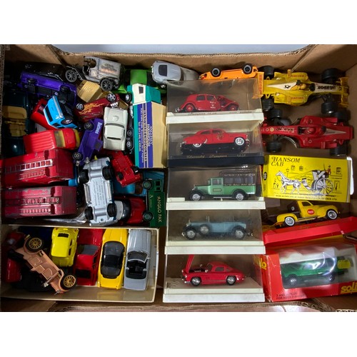 155 - SOLIDO 7 BOXED / PLASTIC BOXED, PLUS BUDGIE HANSOM CAB BOXED, T/W VARIOUS OTHER DIECAST