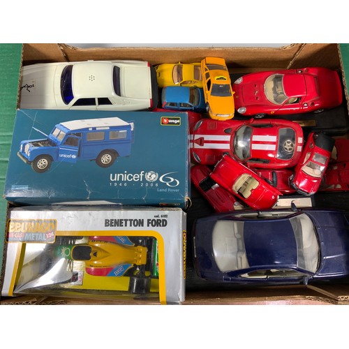 157 - BURAGO UNICEF 1946 -2006 LAND ROVER, UNUSUAL BBURAGO  COD 6102 BENETTON FORD, PLUS SEVERAL U/B MIXED... 