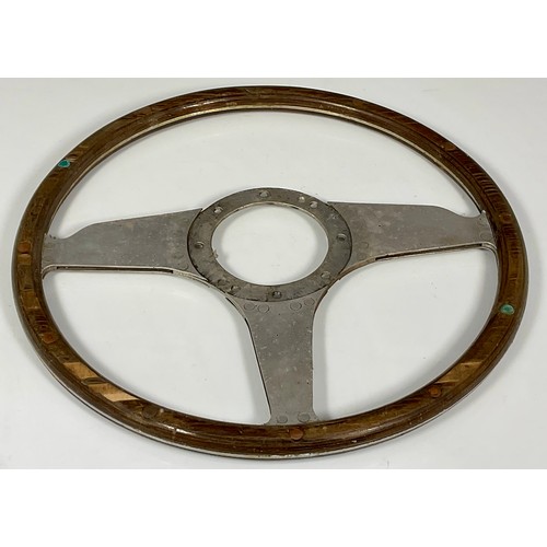 23 - VINTAGE CAR STEERING WHEEL