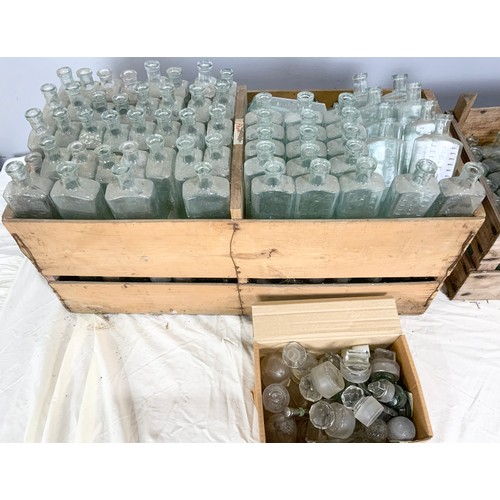 307 - LARGE QUANTITY OF APOTHECARY CHEMIST BOTTLES ADVISED FROM MANDERS CHEMIST MALVERN