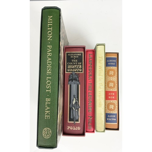 124 - FOLIO SOCIETY BOOKS INC PARADISE LOST , ANIMAL FARM, WIND IN THE WILLOWS , COUNT OF MONTE CRISTO ETC... 