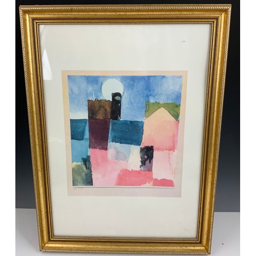 19 - FRAMED ABSTRACT PRINT DATED 1984