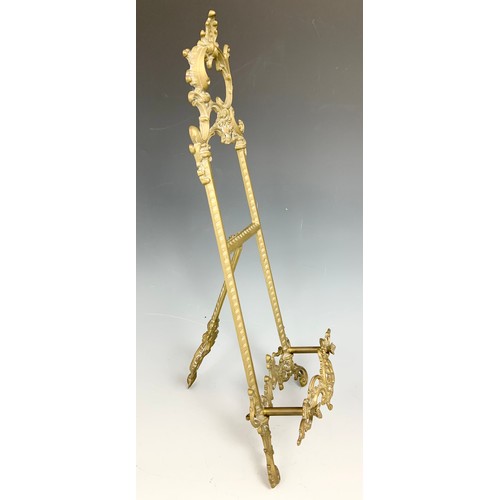 353 - ORNATE BRASS  FOLDING EASEL 53cm TALL