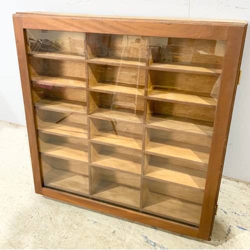 366 - 2 DISPLAY CABINETS 74cm x 74cm