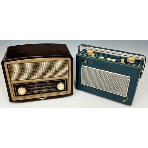 378 - VINTAGE BAKELITE BUSH RADIO AND 1970’S HACKER SOVEREIGN II RADIO