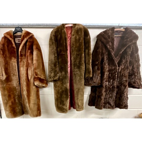 437 - 3 VINTAGE FUR COATS