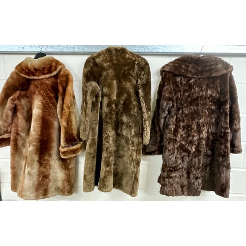 437 - 3 VINTAGE FUR COATS