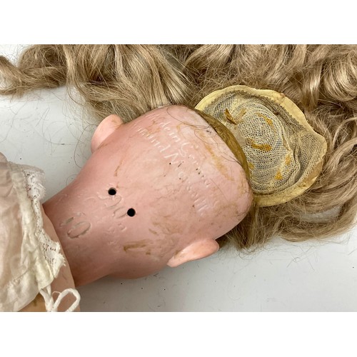 446 - A LARGE ARMAND MARSEILLE BISQUE HEAD DOLL, 300 HEAD STAMP, APPROX. 70 cm